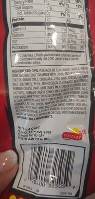Ingredients Label for Doritos Nacho Cheese Flavored Tortilla Chips - Verified PROCEED WITH CAUTION