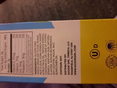 Ingredients Label for Goodie Girl Gluten Free Magical Animal Crackers - Verified CERTIFIED SAFE