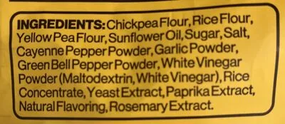 Ingredients Label for Hippeas Sriracha Sunshine Chickpea Puffs - Verified CERTIFIED SAFE