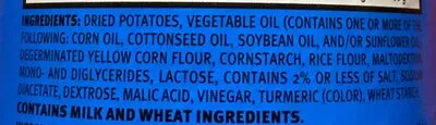 Ingredients Label for Kellogg Company Us Pringles Crisps Salt & Vinegar - Verified NOT SAFE