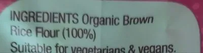 Ingredients Label for King Soba Organic Vermicelli Noodles - Verified MANUFACTURER LABELED GLUTEN-FREE