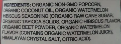 Ingredients Label for Lesser Evil Watermelon Hibisucus - Verified CERTIFIED SAFE
