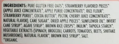 Ingredients Label for Made Good Strawberry Granola Minis - Verified MANUFACTURER LABELED GLUTEN-FREE
