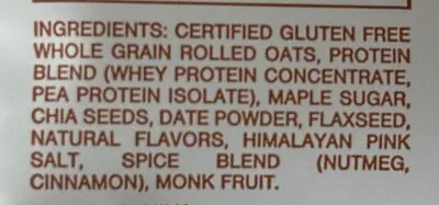 Ingredients Label for Oats Overnight French Toast - Verified CERTIFIED SAFE