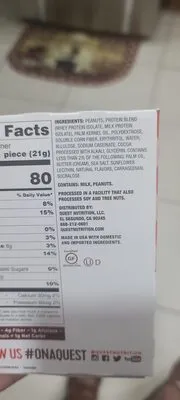 Ingredients Label for Quest Gooey Caramel With Peanuts Candy Bites - Verified MANUFACTURER LABELED GLUTEN-FREE