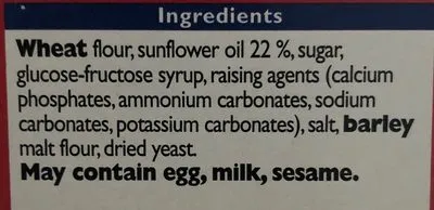 Ingredients Label for Ritz Crackers Original - Verified NOT SAFE