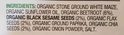 Ingredients Label for Rw   Garcia Rw Garcia Organic Beetroot 3 Seed Crackers - Verified CERTIFIED SAFE