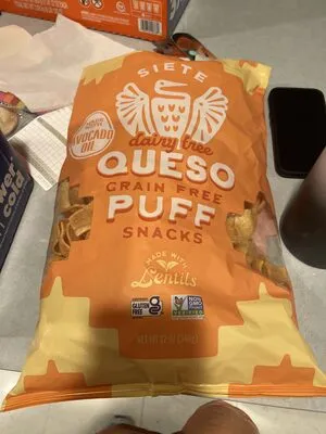Ingredients Label for Siete Queso Grain Free Puff Snacks - Verified CERTIFIED SAFE