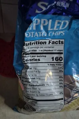 Ingredients Label for Snyder Of Berlin Rippled Potato Chips - Verified MANUFACTURER LABELED GLUTEN-FREE