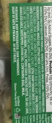 Ingredients Label for Three Bridges Chedder And Chive Potato Bakes - Verified CERTIFIED SAFE