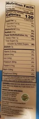 Ingredients Label for Arrowhead Mills 1 To 1 Organic All-purpose Flour - Verified CERTIFIED SAFE