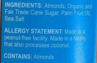 Ingredients Label for Barney Butter Smooth Almond Butter - Verified CERTIFIED SAFE