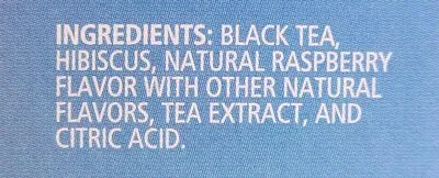 Ingredients Label for Celestial Seasonings Raspberry Cold Brew Iced Tea - Verified CERTIFIED SAFE
