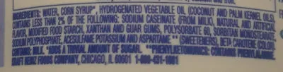 Ingredients Label for Cool Whip Zero Sugar Whipped Topping - Verified PROCEED WITH CAUTION