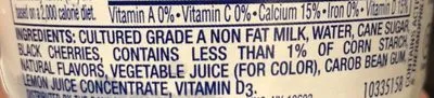 Ingredients Label for Dannon Dannon, Oikos, Nonfat Greek Yogurt - Verified MANUFACTURER LABELED GLUTEN-FREE