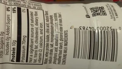 Ingredients Label for Gatorade Cool Blue Zero Sugar Protein Thirst Quencher - Verified PROCEED WITH CAUTION