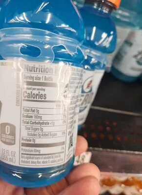 Ingredients Label for Gatorade Cool Blue Zero Sugar Thirst Quencher - Verified PROCEED WITH CAUTION