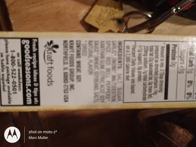 Ingredients Label for Good Seasons Salad Dressing & Recipe Mix, Zesty Italian - Verified NOT SAFE