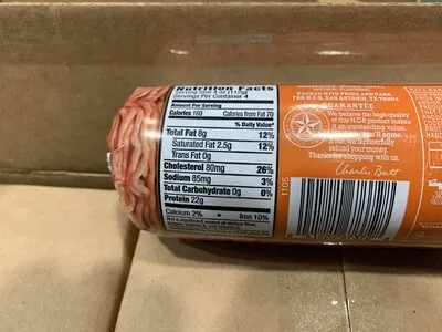 Ingredients Label for H-e-b Ground Turkey - Verified CERTIFIED SAFE