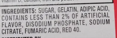 Ingredients Label for Jell-o Strawberry Banana Gelatin Dessert - Verified PROCEED WITH CAUTION