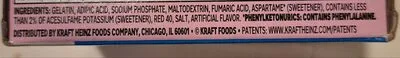 Ingredients Label for Jell-o Sugar Free Strawberry Flavor Low Calorie Gelatin Dessert - Verified PROCEED WITH CAUTION