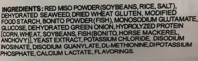 Ingredients Label for Kikkoman Aka Miso Soup - Verified NOT SAFE