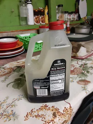 Ingredients Label for Kikkoman All-purpose Seasoning Soy Sauce - Verified NOT SAFE
