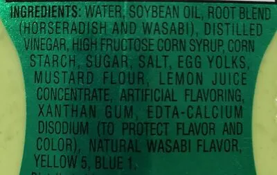 Ingredients Label for Kikkoman Wasabi Sauce For Sandwiches And Dipping - Verified PROCEED WITH CAUTION