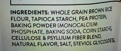 Ingredients Label for King Arthur Baking Company Gluten-free Protein Pancake Mix - Verified CERTIFIED SAFE