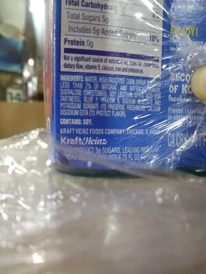Ingredients Label for Kool-aid Bursts Berry Blue Soft Drink - Verified PROCEED WITH CAUTION