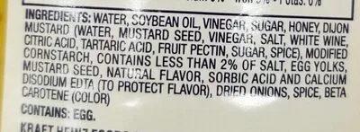 Ingredients Label for Kraft Honey Mustard Dressing - Verified PROCEED WITH CAUTION