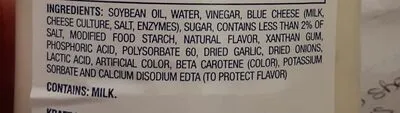 Ingredients Label for Kraft Roka Blue Cheese Dressing - Verified PROCEED WITH CAUTION