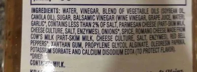 Ingredients Label for Kraft Tuscan House Italian Dressing - Verified PROCEED WITH CAUTION
