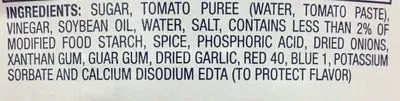 Ingredients Label for Kraft Zesty Catalina Dressing - Verified PROCEED WITH CAUTION