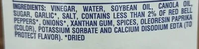 Ingredients Label for Kraft Zesty Italian Dressing - Verified PROCEED WITH CAUTION