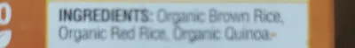 Ingredients Label for Lundberg Family Farms Rice Cakes, Red Rice & Quinoa - Verified CERTIFIED SAFE