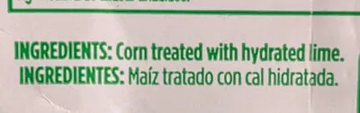 Ingredients Label for Maseca Instant Yellow Corn Masa Flour - Verified CERTIFIED SAFE