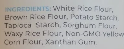 Ingredients Label for Maverickmill Gluten Free Flour - Verified CERTIFIED SAFE