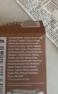 Ingredients Label for Maxine’s Heavenly Maxine's Heavenly Chocolate Creme Sandwich Cookie - Verified CERTIFIED SAFE