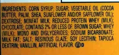 Ingredients Label for Milk Duds Chocolate And Caramel Candy - Verified PROCEED WITH CAUTION