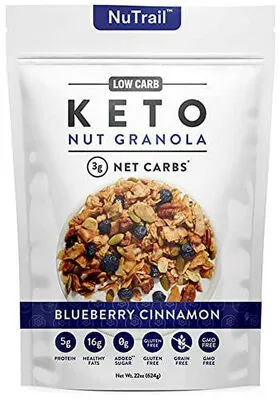 Ingredients Label for Nutrail Blueberry Cinnamon Keto Nut Granola - Verified CERTIFIED SAFE