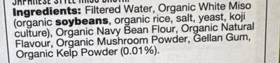 Ingredients Label for Ocean's Halo Miso Broth - Verified PROCEED WITH CAUTION
