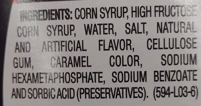 Ingredients Label for Pearl Milling Company Butter Rich Syrup - Verified PROCEED WITH CAUTION
