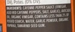 Ingredients Label for Primal Kitchen Original Buffalo Sauce - Verified CERTIFIED SAFE