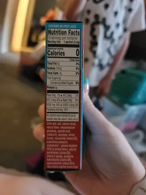 Ingredients Label for Propel Black Cherry Electrolyte Water Beverage Mix - Verified PROCEED WITH CAUTION