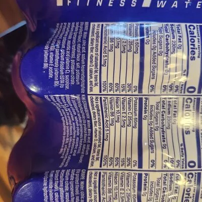 Ingredients Label for Propel Gatorade Propel Electrolyte Water Beverage Limited Edition, 12 Count - Verified PROCEED WITH CAUTION