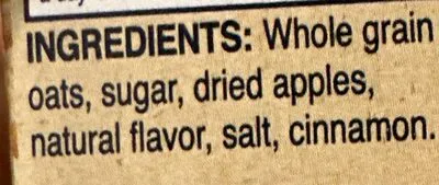 Ingredients Label for Quaker Apples & Cinnamon Instant Oatmeal - Verified PROCEED WITH CAUTION