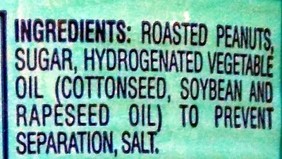 Ingredients Label for Skippy Creamy Peanut Butter - Verified MANUFACTURER LABELED GLUTEN-FREE