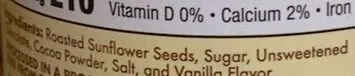 Ingredients Label for Sunbutter Chocolate Sunflower Butter - Verified CERTIFIED SAFE